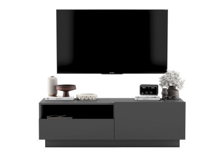 Szafka RTV ENJOY z szufladą stojąca/wisząca - 120 cm - grafit mat1