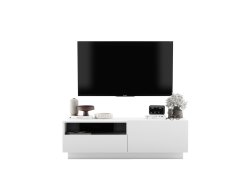 Szafka RTV ENJOY z szufladą stojąca/wisząca - 120 cm - biały mat