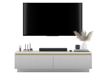 Uniwersalna szafka RTV SELENE Glamour Biały Mat 140 cm1