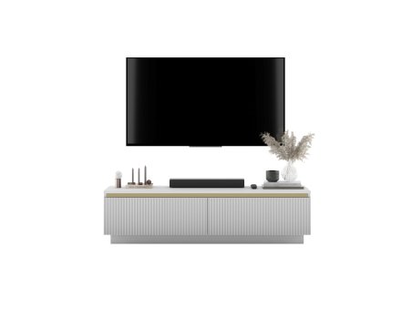 Uniwersalna szafka RTV SELENE Glamour Biały Mat 140 cm2