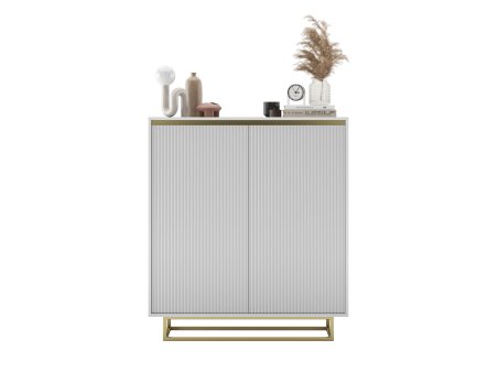 Komoda RTV SELENE Glamour Biały Mat dwudrzwiowa2