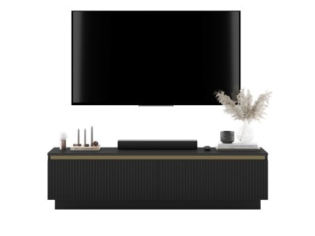 Uniwersalna szafka RTV SELENE Glamour Czarny Mat 140 cm1