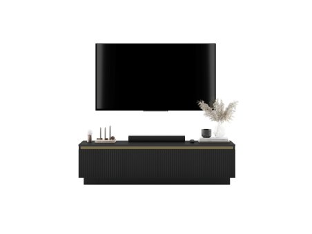 Uniwersalna szafka RTV SELENE Glamour Czarny Mat 140 cm2