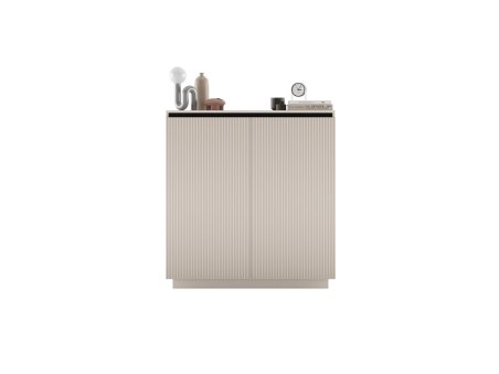 Komoda SELENE RTV Glamour dwudrzwiowa na cokole kaszmir mat2