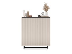 Komoda RTV SELENE Glamour Kaszmir Mat - ryflowane fronty