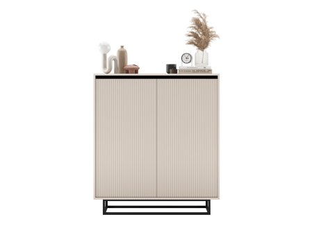 Komoda RTV SELENE Glamour Kaszmir Mat - ryflowane fronty2