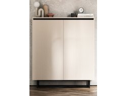 Komoda RTV SELENE Glamour Kaszmir Mat - ryflowane fronty