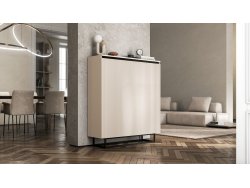 Komoda RTV SELENE Glamour Kaszmir Mat - ryflowane fronty