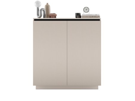 Komoda SELENE RTV Glamour dwudrzwiowa na cokole kaszmir mat1