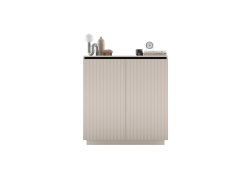 Komoda SELENE RTV Glamour dwudrzwiowa na cokole kaszmir mat