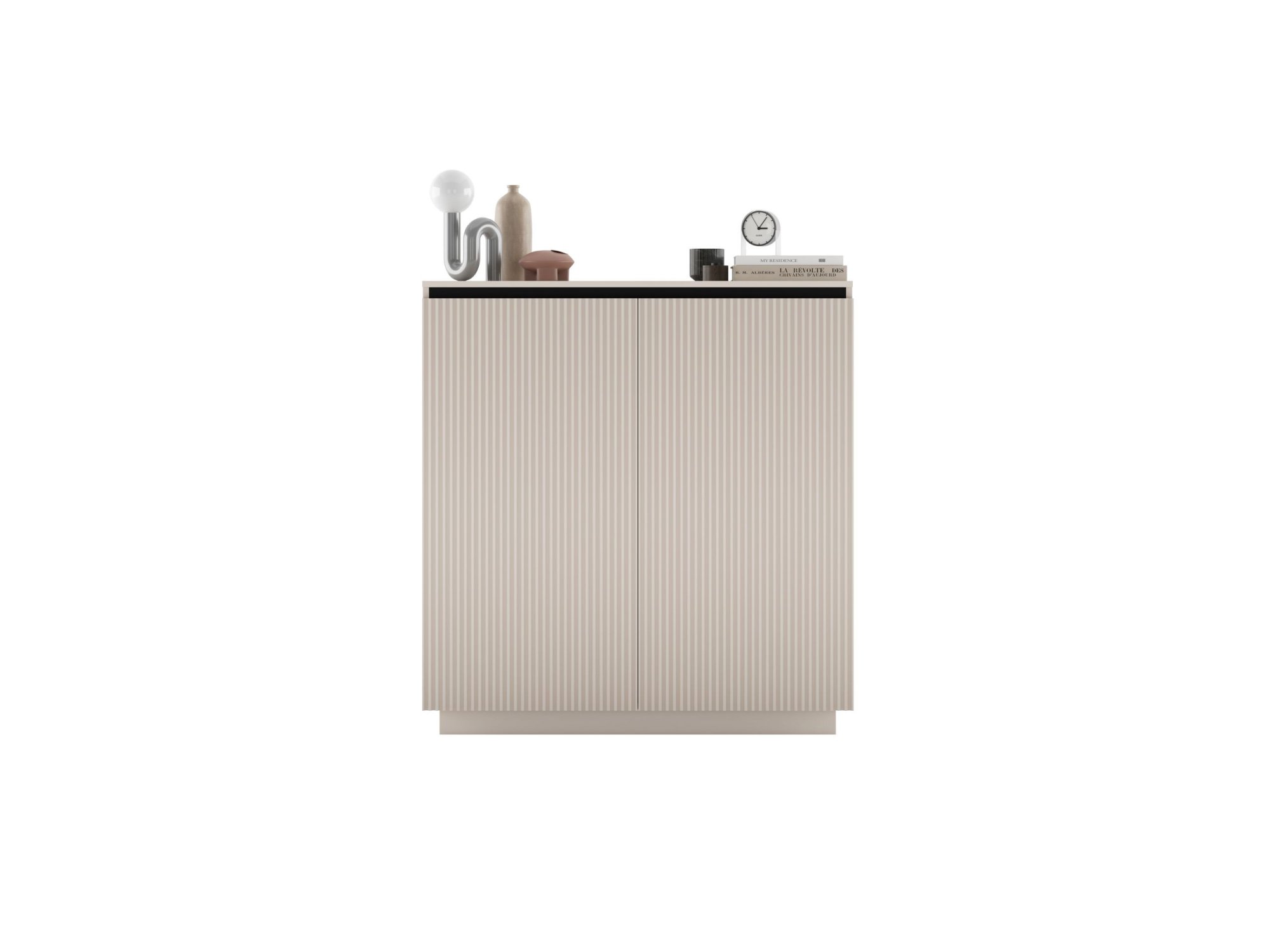 Komoda SELENE RTV Glamour dwudrzwiowa na cokole kaszmir mat