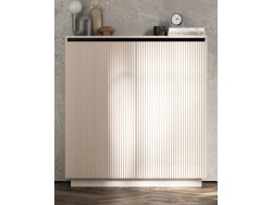 Komoda SELENE RTV Glamour dwudrzwiowa na cokole kaszmir mat