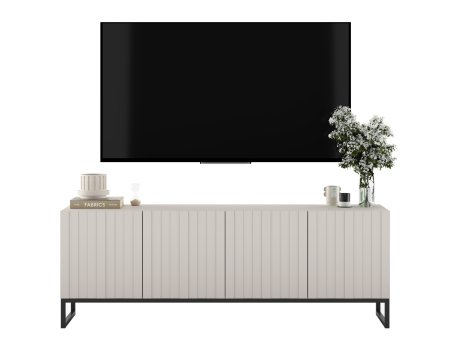 Komoda RTV Loft Szafka RTV Kaszmir MAT 150 cm Glamour Nowoczesna Rama Czarna1