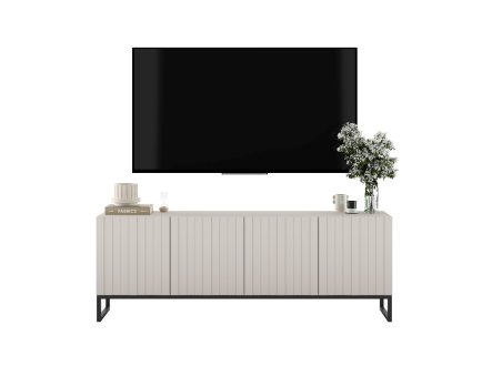 Komoda RTV Loft Szafka RTV Kaszmir MAT 150 cm Glamour Nowoczesna Rama Czarna2