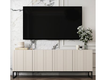 Komoda RTV Loft Szafka RTV Kaszmir MAT 150 cm Glamour Nowoczesna Rama Czarna3