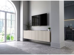 Szafka RTV Glamour ELPIS - 150 cm - kaszmir mat front 3D