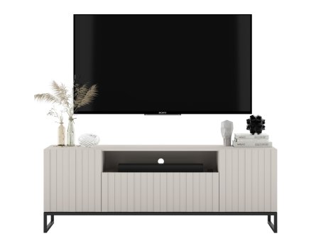 ELPIS 2 TV STAND CASHMERE WITH BLACK FRAME