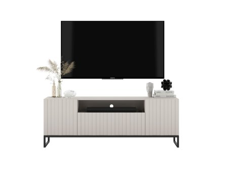 ELPIS 2 TV STAND CASHMERE WITH BLACK FRAME1