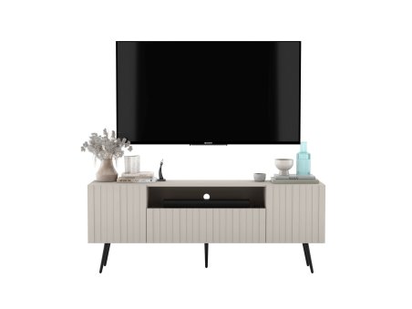 ELPIS 2 TV STAND CASHMERE WITH BLACK LEGS1