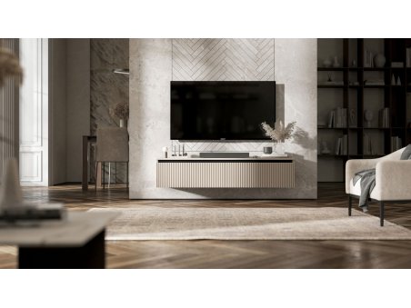 Wisząca szafka RTV Glamour SELENE Kaszmir Mat 140 cm2