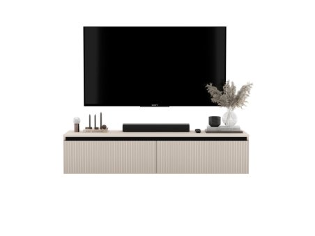 Wisząca szafka RTV Glamour SELENE Kaszmir Mat 140 cm