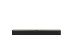 Wisząca szafka RTV Glamour SELENE Czarny Mat 280 cm