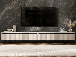 Wisząca szafka RTV Glamour SELENE Kaszmir Mat 280 cm