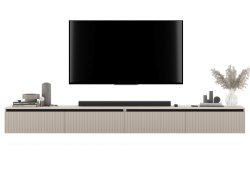 Wisząca szafka RTV Glamour SELENE Kaszmir Mat 280 cm