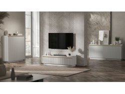 Komoda Glamour Biał Mat 111 cm Selene, na Cokole, Dobra Cena, Sklep Online | Meble Lindner
