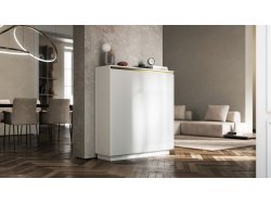 Komoda Glamour Biał Mat 111 cm Selene, na Cokole, Dobra Cena, Sklep Online | Meble Lindner