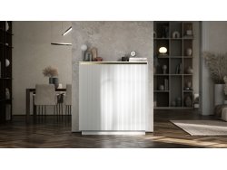 Komoda Glamour Biał Mat 111 cm Selene, na Cokole, Dobra Cena, Sklep Online | Meble Lindner