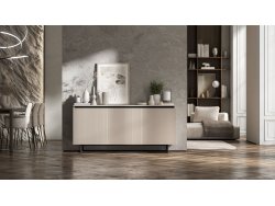 Komoda Glamour Kaszmir Mat 167 cm Selene, na Czarnej Ramie, Dobra Cena, Sklep Online | Meble Lindner