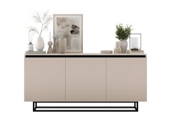 Komoda Glamour Kaszmir Mat 167 cm Selene, na Czarnej Ramie, Dobra Cena, Sklep Online | Meble Lindner