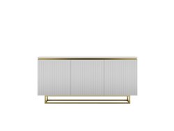 Komoda Glamour Biały Mat 167 cm Selene, na Złotej Ramie, Dobra Cena, Sklep Online | Meble Lindner