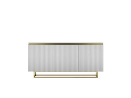 Komoda Glamour Biały Mat 167 cm Selene, na Złotej Ramie, Dobra Cena, Sklep Online | Meble Lindner