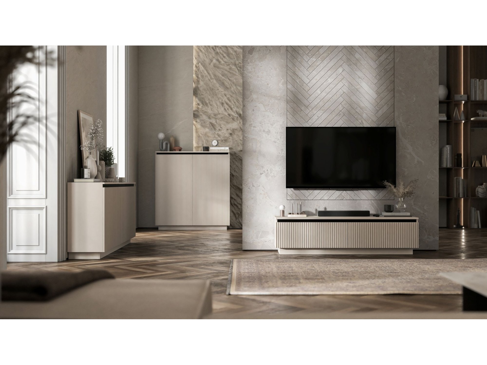 Komoda Glamour Kaszmir Mat 167 cm Selene, na Cokole, Dobra Cena, Sklep Online | Meble Lindner