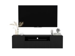 Wisząca szafka RTV Glamour ELPIS Czarny Mat 150 cm