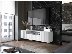 Wisząca szafka RTV Glamour ELPIS Biały Mat 150 cm