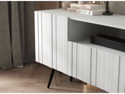 Wisząca szafka RTV Glamour ELPIS Biały Mat 150 cm