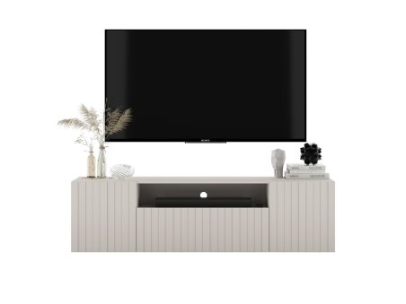 Wisząca szafka RTV Glamour ELPIS Kaszmir Mat 150 cm