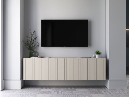 Wisząca szafka RTV Glamour ELPIS Kaszmir Mat 150 cm1