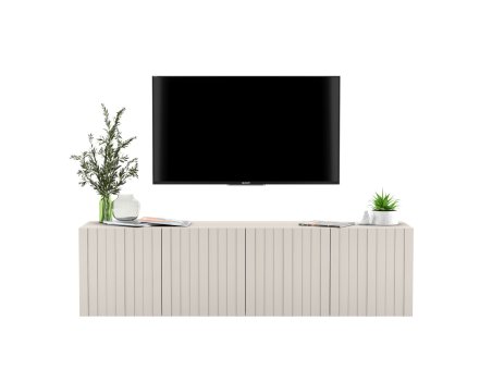 Wisząca szafka RTV Glamour ELPIS Kaszmir Mat 150 cm