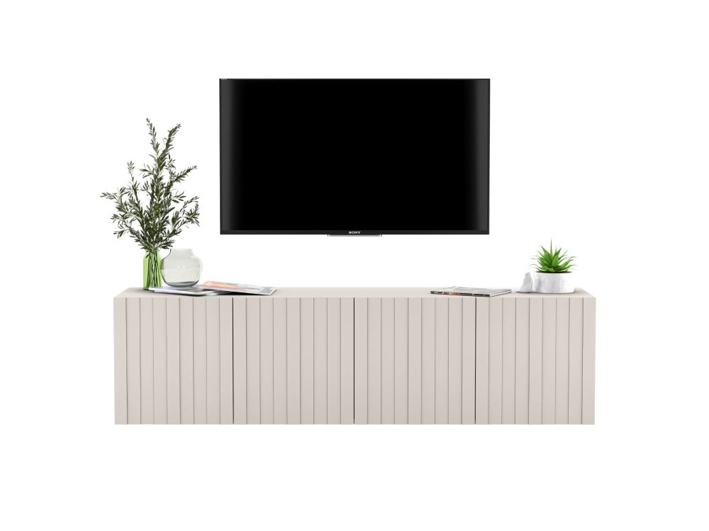 Wisząca Szafka RTV Glamour ELPIS Kaszmir Mat 150 cm, Dobra Cena, Sklep Online | Meble Lindner
