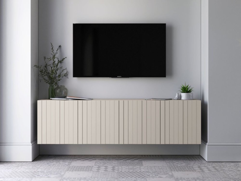 Wisząca Szafka RTV Glamour ELPIS Kaszmir Mat 150 cm, Dobra Cena, Sklep Online | Meble Lindner