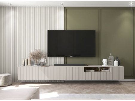 Wisząca szafka RTV Glamour ELPIS Kaszmir Mat 150 cm