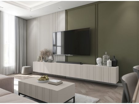 Wisząca Szafka RTV Glamour ELPIS Kaszmir Mat 150 cm, Dobra Cena, Sklep Online | Meble Lindner