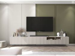 Wisząca Szafka RTV Glamour ELPIS Kaszmir Mat 150 cm, Dobra Cena, Sklep Online | Meble Lindner