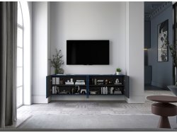 Wisząca szafka RTV Glamour ELPIS Granatowy Mat 300 cm