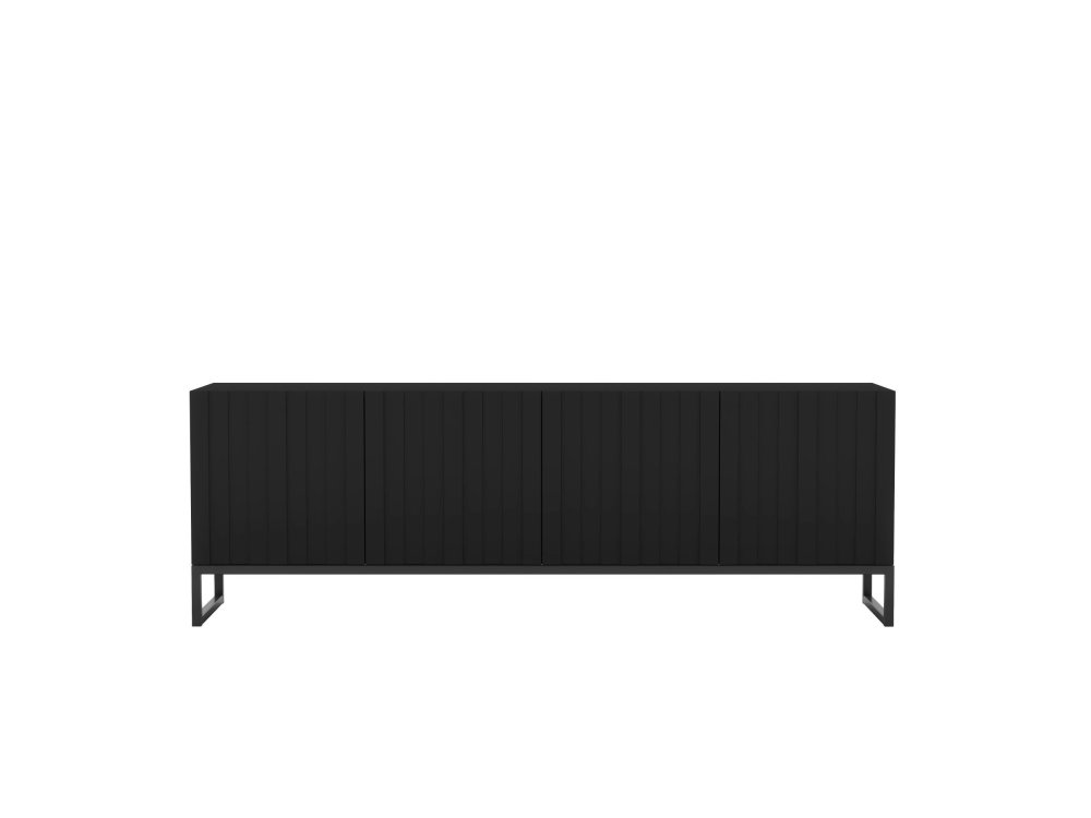 Szafka RTV Czarna Matowa, Loft, Glamour 150cm, Dobra Cena, Sklep Online