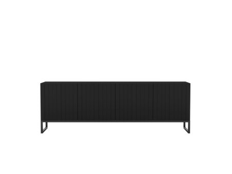 Szafka RTV Czarna Matowa, Loft, Glamour 150cm, Dobra Cena, Sklep Online